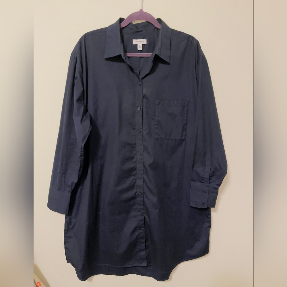 Nordstrom Navy Shirt Jacket